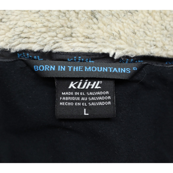 Kuhl Men's Alpenwurx Fleece Long Sleeve Full Zip Black Jacket Size L - Picture 5 of 6